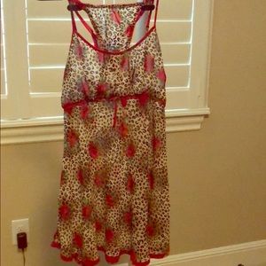 Sweet and sexy chemise with thong panty set